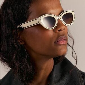 Free People Cream Cat-Eye Sunglasses (New without tag)